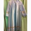 Artesanies Carme Piquet REF.115CL TUNICA CELESTE RIBETE - Artesanías Carme Piquet - acpiquet.com