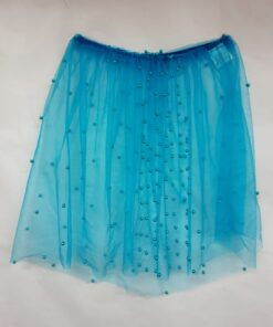 FALDILLA PERLES BLAVA / LLARG 40 CMS. FRUNZIDA