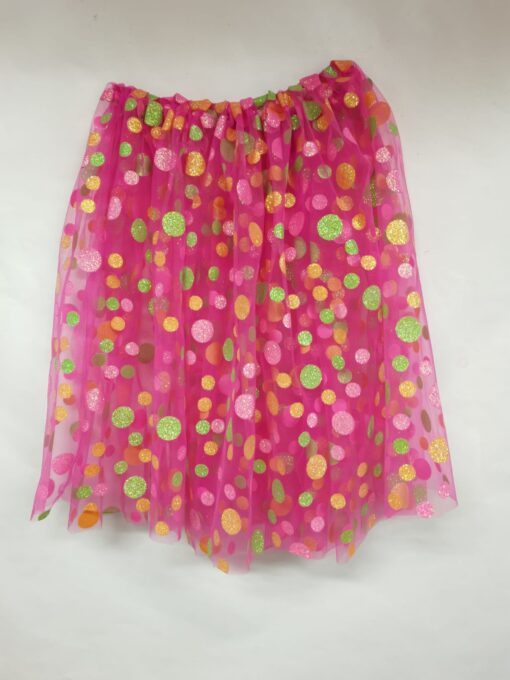 FALDA TOPO ROSA / LARGO 50 CMS. FORMA FRUNCIDA