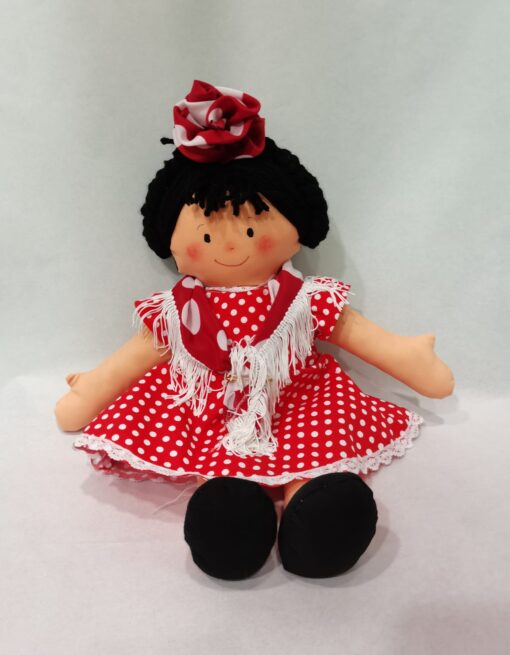 MUÑECA DE TRAPO ANGELINA / MEDIDA 45 CMS.