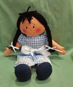MUÑECA DE TRAPO ANGELINA / MEDIDA 45 CMS.