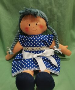 MUÑECA DE TRAPO ANGELINA / MEDIDA 45 CMS.