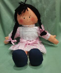 MUÑECA DE TRAPO ANGELINA / MEDIDA 45 CMS.