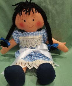 MUÑECA DE TRAPO ANGELINA / MEDIDA 45 CMS.
