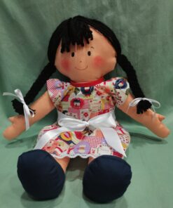 MUÑECA DE TRAPO ANGELINA / MEDIDA 45 CMS.