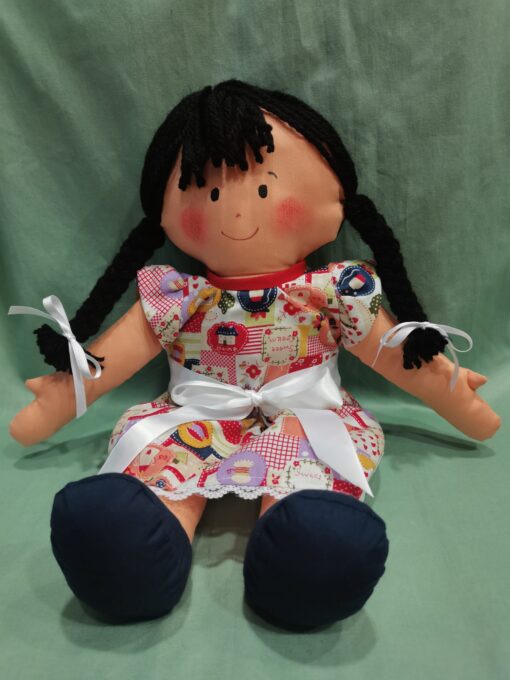 MUÑECA DE TRAPO ANGELINA / MEDIDA 45 CMS.