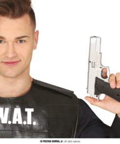 PISTOLA POLICIA PLATA 24 CMS.