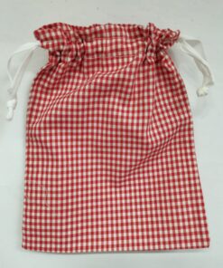 BOLSA MERIENDA / BABERO CUADROS ROJOS