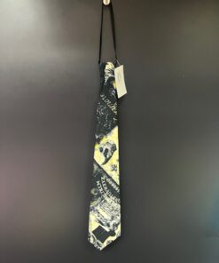 CORBATA CALAVERA NEGRE/CRU